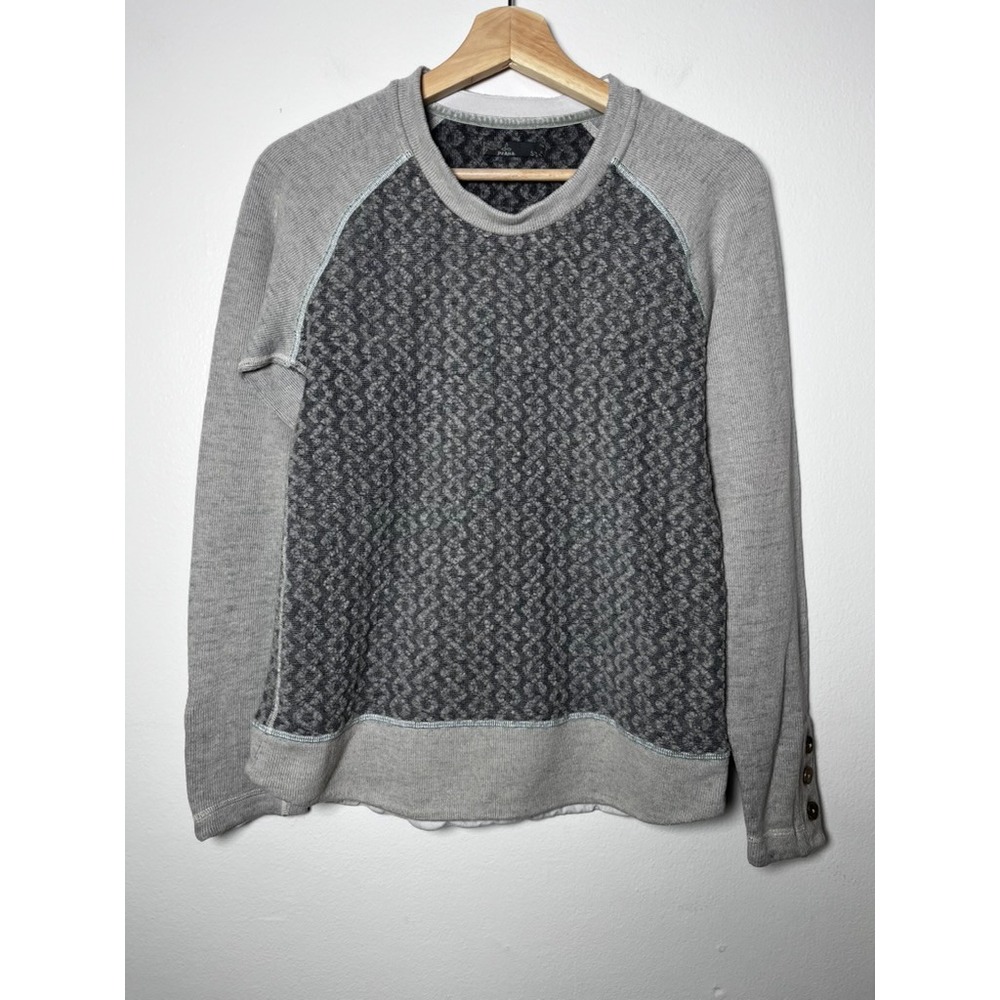 PrAna Aya Sweater Crew Neck Raglan Sleeve Wool Blend Gray size small